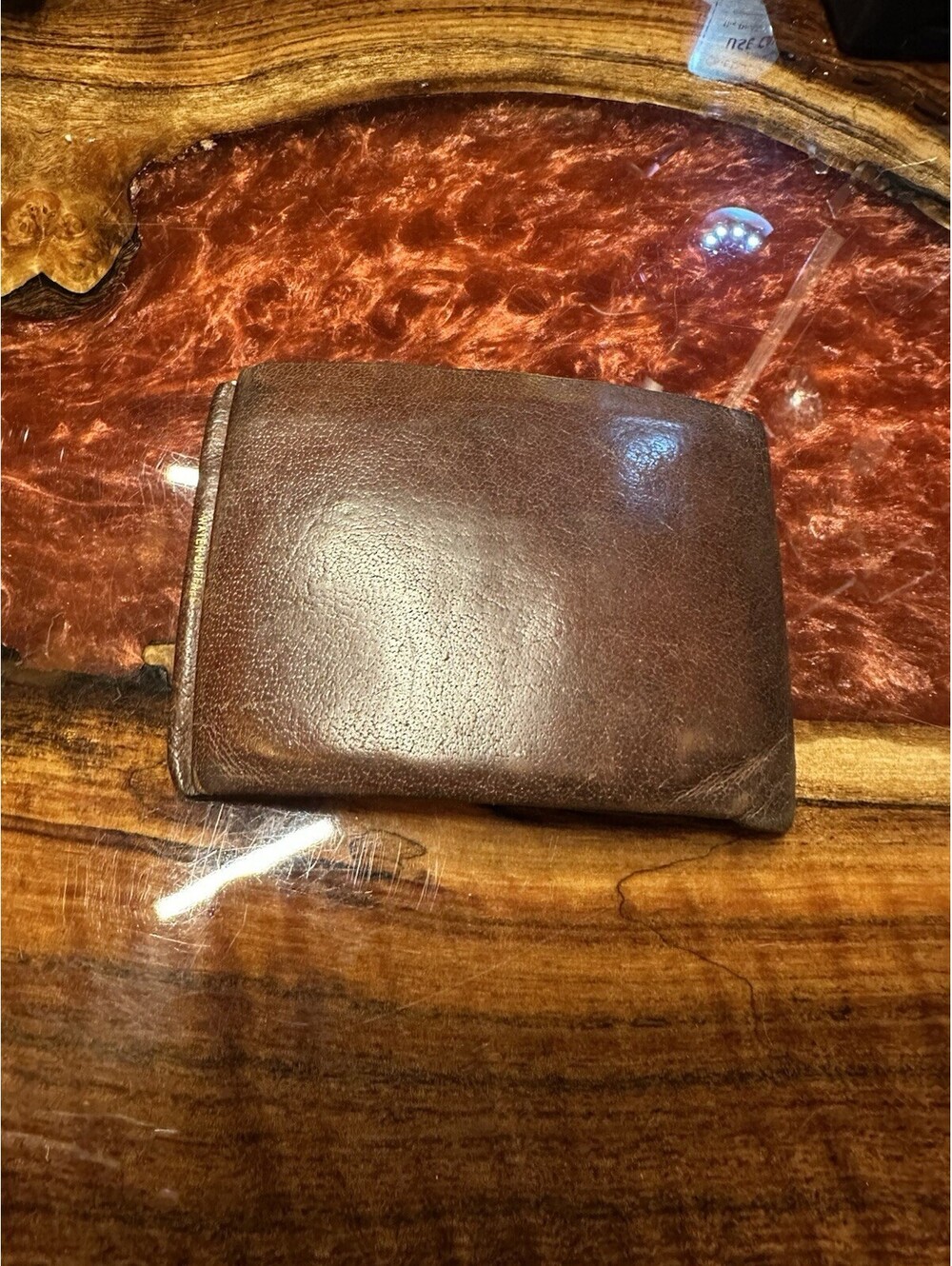 Vintage JD California Genuine Water Buffalo Leather Bifold Wallet Made In USA